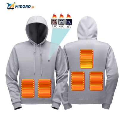 HeatPro™ Hoodie | USB-Ogrzewanie, 3 do 7 Poziomów Ciepła & Wygodna Hoodie na Zewnątrz!