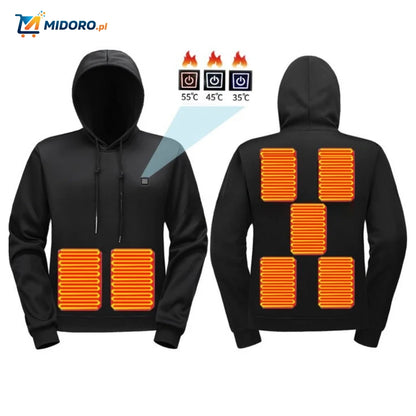 HeatPro™ Hoodie | USB-Ogrzewanie, 3 do 7 Poziomów Ciepła & Wygodna Hoodie na Zewnątrz!