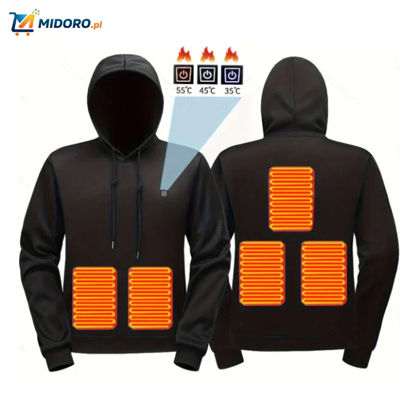 HeatPro™ Hoodie | USB-Ogrzewanie, 3 do 7 Poziomów Ciepła & Wygodna Hoodie na Zewnątrz!