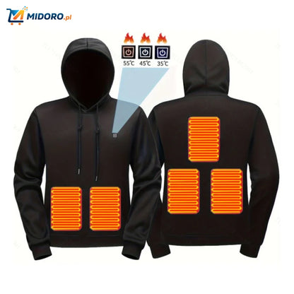HeatPro™ Hoodie | USB-Ogrzewanie, 3 do 7 Poziomów Ciepła & Wygodna Hoodie na Zewnątrz!
