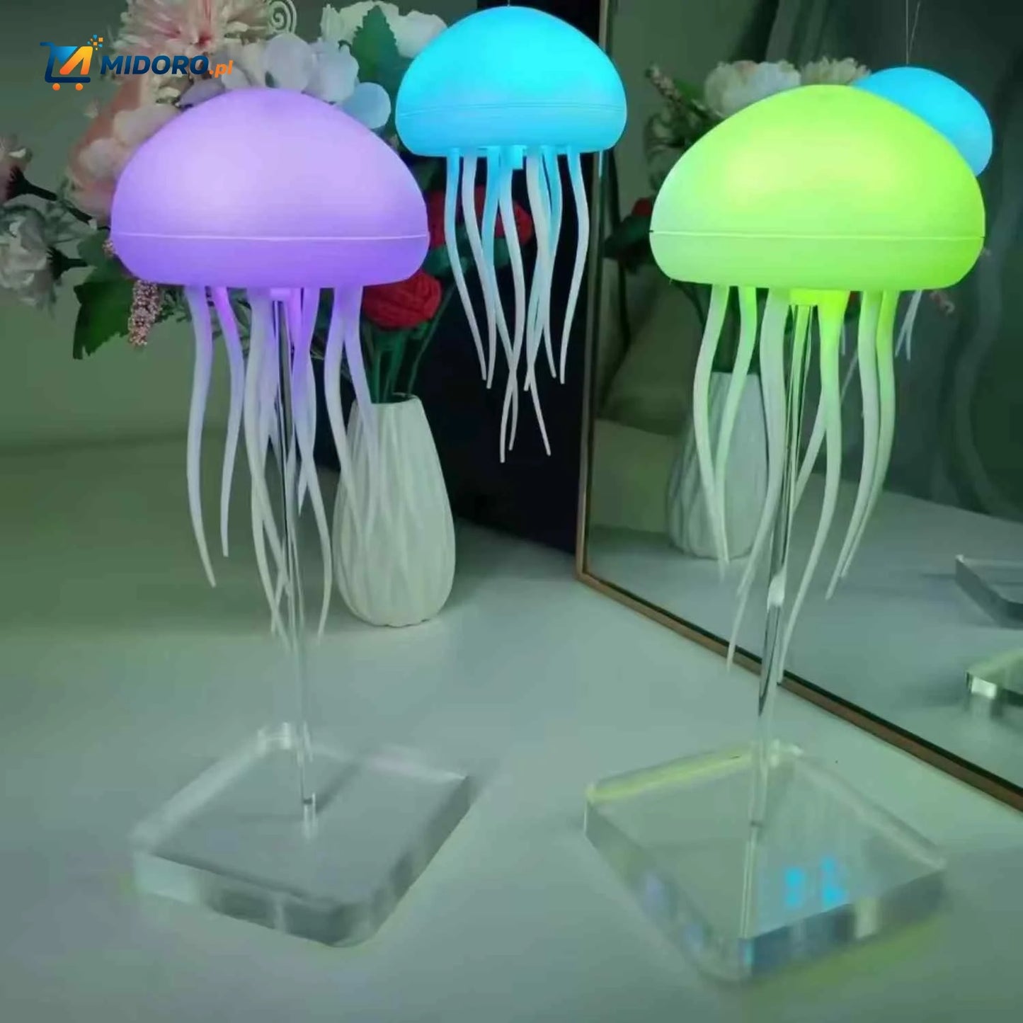 Lampa JellyGlow™ | Lampa z Pływającymi Meduzami, Przechodzenie Kolorów i Nocne Światło