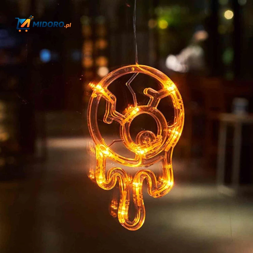 Lampka PumpkoGlow™ | Ciepłe LED, mocowanie na przyssawkę i świąteczna atmosfera