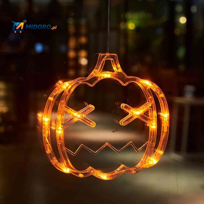 Lampka PumpkoGlow™ | Ciepłe LED, mocowanie na przyssawkę i świąteczna atmosfera