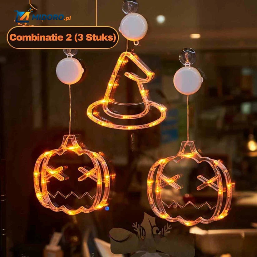 Lampka PumpkoGlow™ | Ciepłe LED, mocowanie na przyssawkę i świąteczna atmosfera