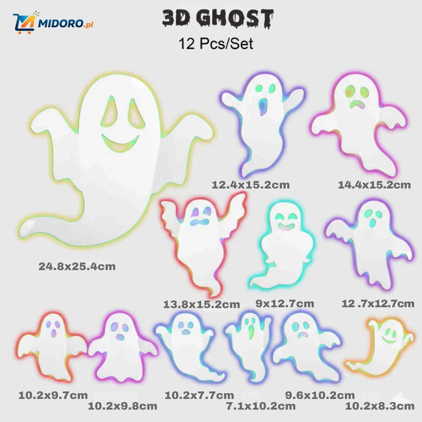 SpookLight™ Lampa | 3D Dekoracje Halloween, Światło LED i Naklejki na Ścianę