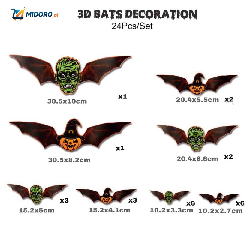 SpookLight™ Lampa | 3D Dekoracje Halloween, Światło LED i Naklejki na Ścianę