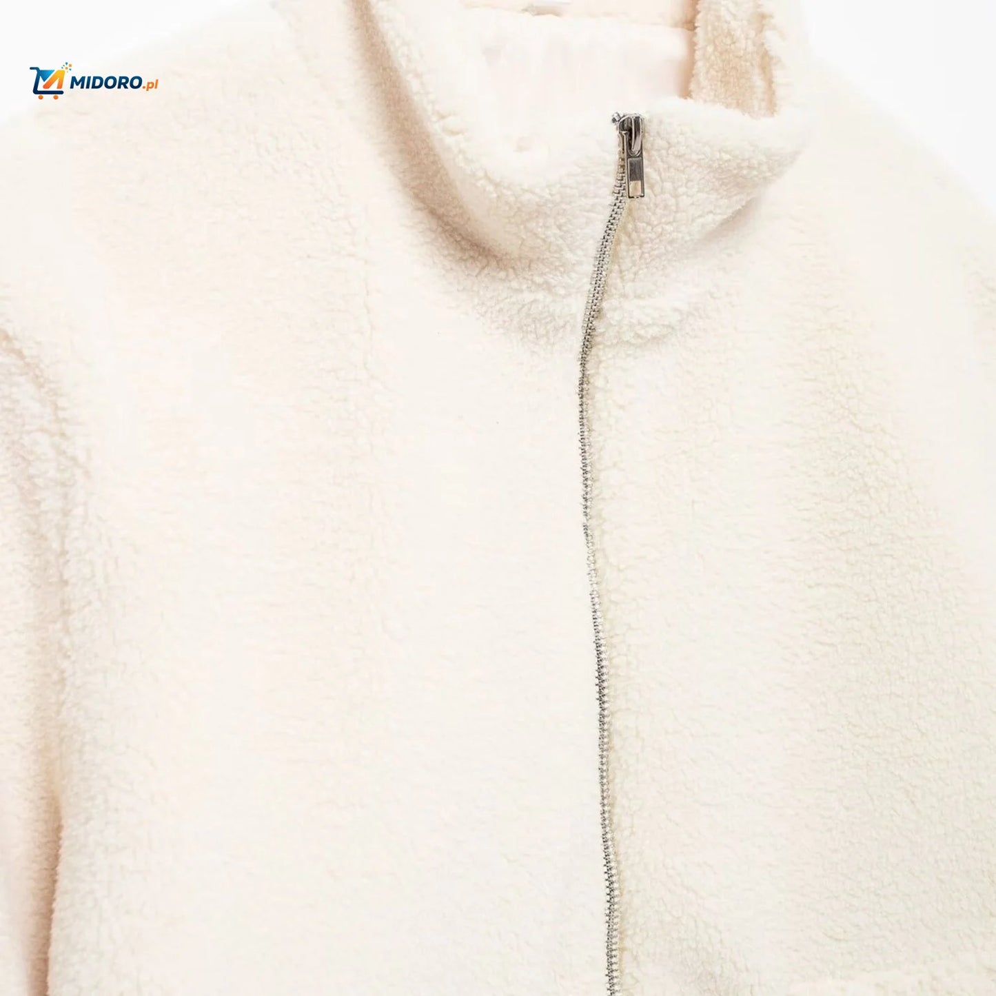 CozyLuxe™ Teddy Wełniana Kurtka | Luksusowy Komfort z Wysokim Kołnierzem i Miękką Wełną Jagnięcą